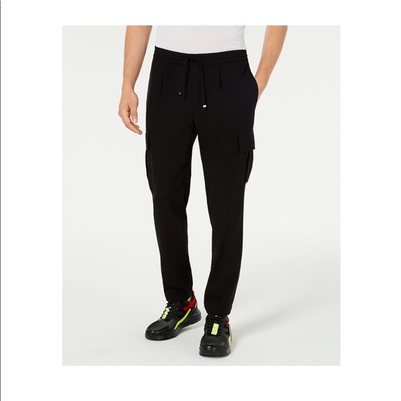 Mens Inc Black Cargo Pants 